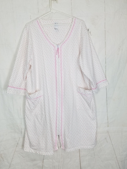 Aria floral zip front night dress robe